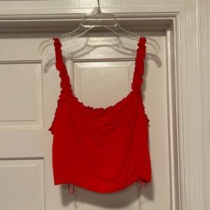 Red crop top
